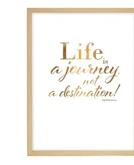 Dekoria Obraz Life is a journey 30x40cm gold, 30 x 40 cm