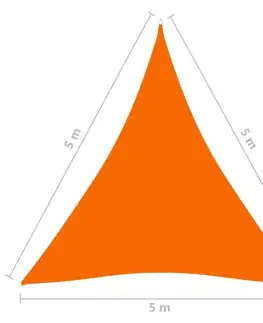 Tieniaca plachta trojuholníková 5 x 5 x 5 m oxfordská látka Dekorhome
