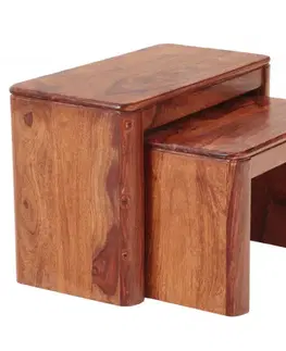 Odkladacie stolíky Tina 2ks indický masív palisander