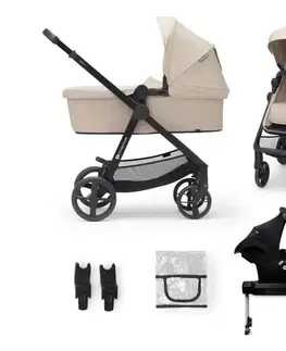 KINDERKRAFT - Kombinovaný kočík 4v1 NEWLY Classic beige + autosedačka MINK PRO KSNEWL00BEG400I