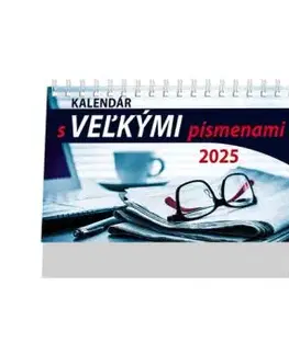 Stolový kalendár Kalendár s veľkými písmenami 2025