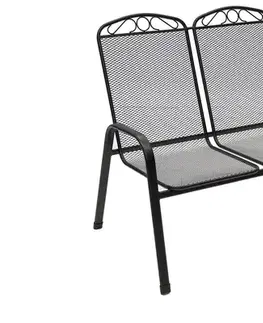 DEOKORK Kovová lavice GREY (čierna)