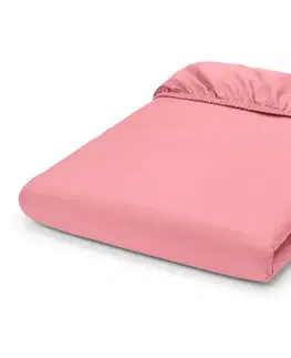 Džersejové napínacie prestieradlo, nadmerná veľkosť, ružové