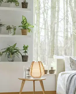 Stolová lampa béžová drevo+plast Nagoja Ledea
