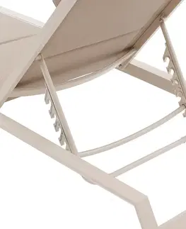 DEOKORK Kovové lehátko LISABON (ivory)