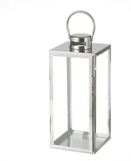 Dekoria Lampáš Elegance Silver 17x17x38cm, 17 x 17 x 38 cm