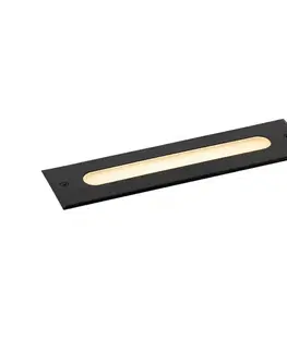 Moderný bodový svietidlo do zeme čierny 30 cm vrátane LED IP65 - Eline