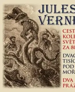 Cesta kolem světa za 80 dní, Dvacet tisíc mil pod mořem, Dva roky prázdnin - Audiokniha CD - Jules Verne