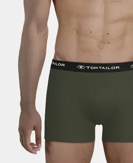 Boxerky Tom Tailor »Buffer«, 3 ks, tmavozelené s melírom