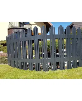 Záhradný plôtik Mega antracit, 4,7 m