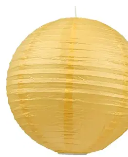Papierové tienidlo na lampu Cocoon Ball žlté