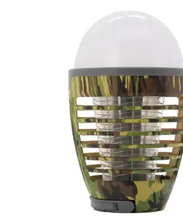  LED Prenosná nabíjacia lampa s lapačom hmyzu LED/2W/3,7V IPX4 maskáčová 13179