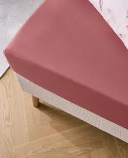 Napínacia posteľná plachta z mikrovlákna, ružová, štandardná veľkosť