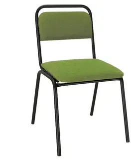 KONDELA Visitor konferenčná stolička zelená / čierna