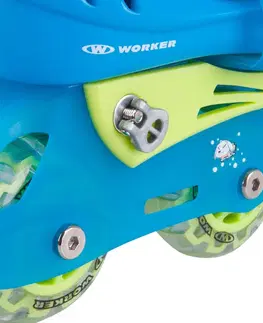 WORKER TriGo Skate LED - se sv. kolečky modrá - XS (26-29)