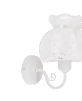 ROSSINI biela nástenná lampa 1x40W E27 biele tienidlo