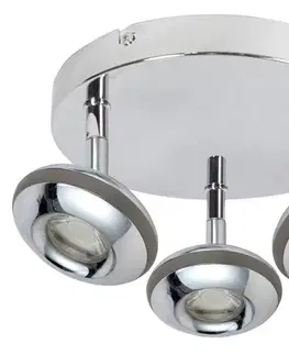 LED stropné svietidlo 3x6W 26cm SKIPPER LED COB STROPNÉ SVIETIDLO OKRÚHLA HLAVICA S CHROMOVÝM KĹBOM