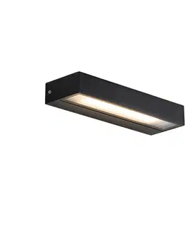 Moderné nástenné svietidlo čierne 22 cm vrátane LED IP65 - Hannah