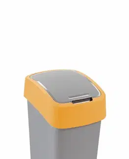 CURVER Odpadkový kôš FLIP BIN 25l | strieborná / žltá
