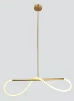 Závesná lampa SUPREME 80cm zlatá 18W LED 3000K biela