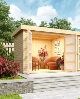 Drevený záhradný domček 404x272 cm Lanitplast