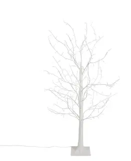 Vianočná stojaca lampa biely strom 120 cm vrátane LED s časovačom IP44 - Ki