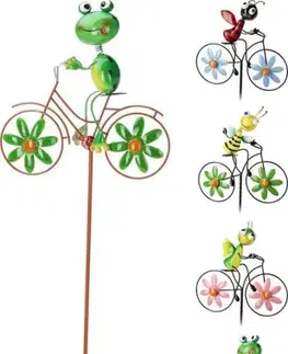 Kinekus Dekorácia zapichovacia hmyz na bicykli, 80cm, mix