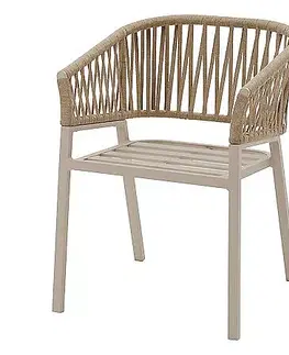 Hliníkové jedálenské kreslo COLUMBIA (ivory)