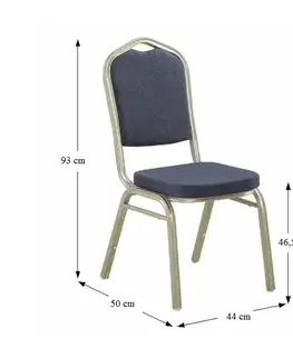 KONDELA Zina 2 New konferenčná stolička sivá / champagne