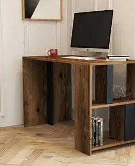 Písací stôl Lima - Walnut, Anthracite