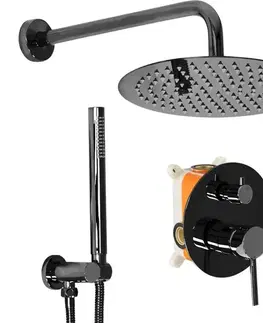 Sprchová súprava podomietková Rea Lungo čierna metalická + BOX