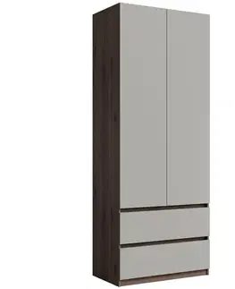 Skriňa Madison 2D2SZ 22 sivý/orech elegant