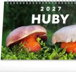 NOTIQUE Stolový kalendár Huby 2027, 23,1 x 14,5 cm