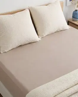 4Home Jersey prestieradlo MAKO v odtieni kávy, 60 x 120 cm, 60 x 120 cm