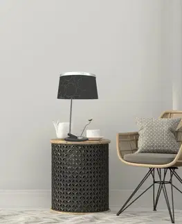 Stolná lampa 1X60W E27 čierny chróm IMPRESJA
