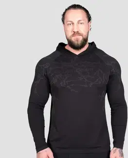 GymBeam Tričko s dlhým rukávom Static Black  S