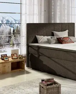 ArtElta Manželská posteľ BOLERO Boxspring | 180 x 200 cm Bolero rozmer: 180x200 cm, Bolero farba: Sawana 26