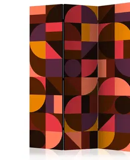 Paraván Geometric Mosaic (Red) Dekorhome