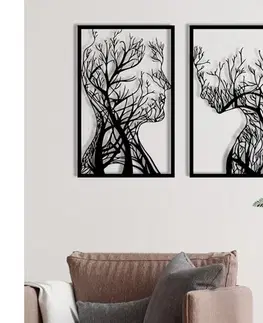  SADA 2x Nástenná dekorácia 86x63 cm strom života kov 279ENZ1279