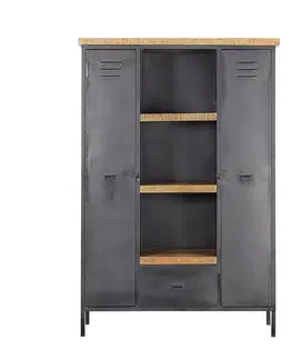 Dekoria Regál Factory 120 x 41 x 181 cm, 120 x 41 x 181 cm 