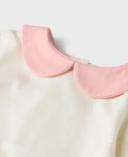 Detské body s dlhým rukávom s golierom, 2 ks