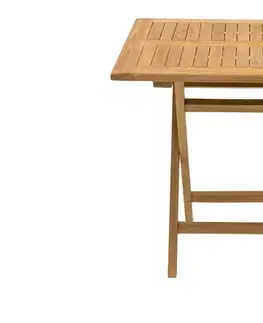 DEOKORK Záhradný skládací stôl ILLA 70x70 cm (teak)