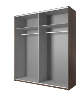 SYNONYM 18 šatníková skriňa so zrkadlom, dub Flagstaff/ čierna