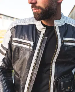 W-TEC Esbiker čierna s béžovými pruhmi - M