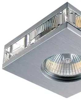 Stropné svietidlo hliníkové saténové štvorcové MR16 50W SA-06