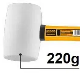 INGCO Kladivo gumené 220g biele INGCO sklolaminátová násada