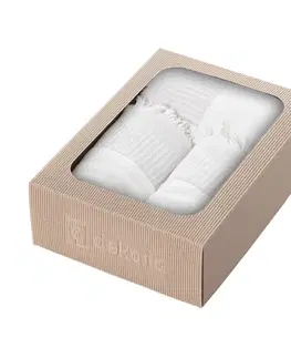 Dekoria Súprava uterákov Trevor 3ks biela sivá, 50 x 100 / 70 x 140 cm