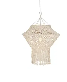 Rustikálne závesné svietidlo Makramé 90 cm - String