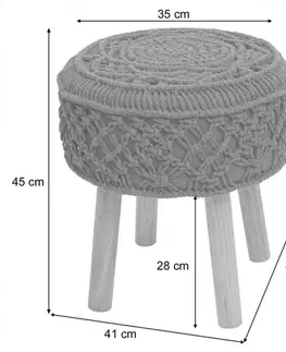 Macramé taburet