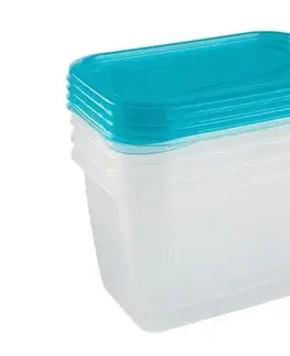 Kinekus Plastová dóza na potraviny, sada 4ks, FREDO FRESH, 4x0,75, obdĺžnik, do mrazničky
